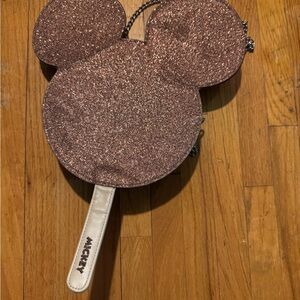 Mickey Mouse Glitter Crossbody Bag - Pink